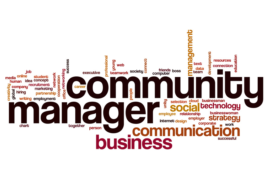 Community manager word cloud concept